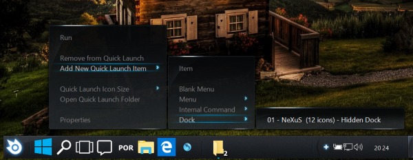 从 NextSTART 打开 Dock
